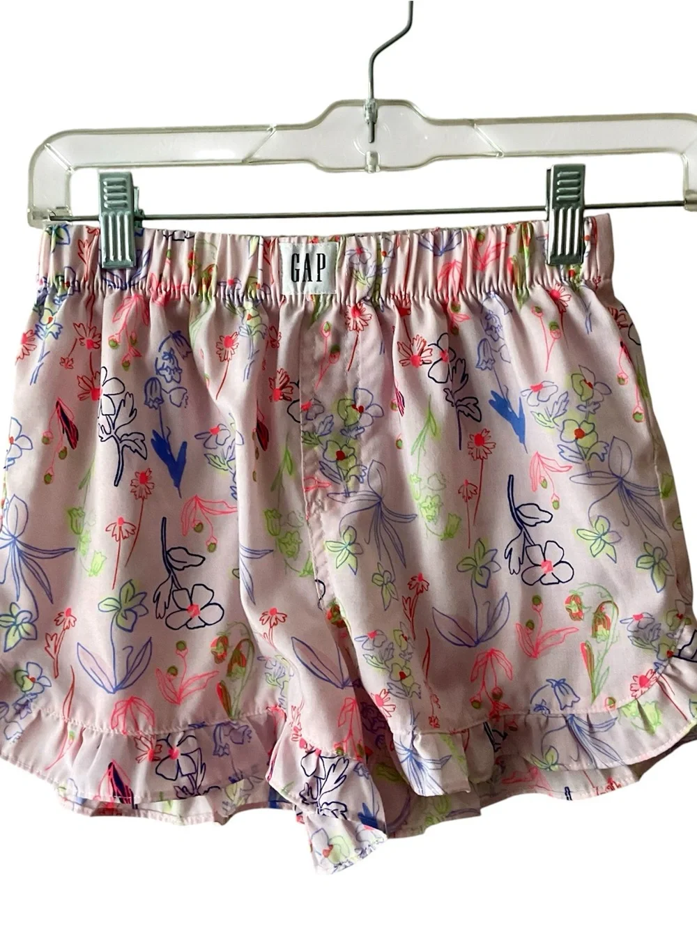 GAP Pink Floral Ruffle Sleep Shorts